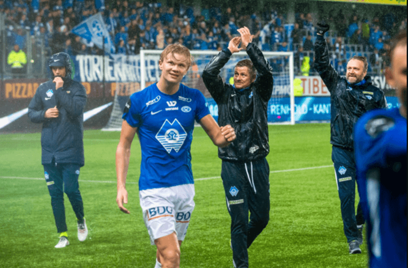 Erling Haaland có bước tiến thần tốc tại CLB Molde dưới sự chỉ dẫn của huyền thoại Solskjaer.